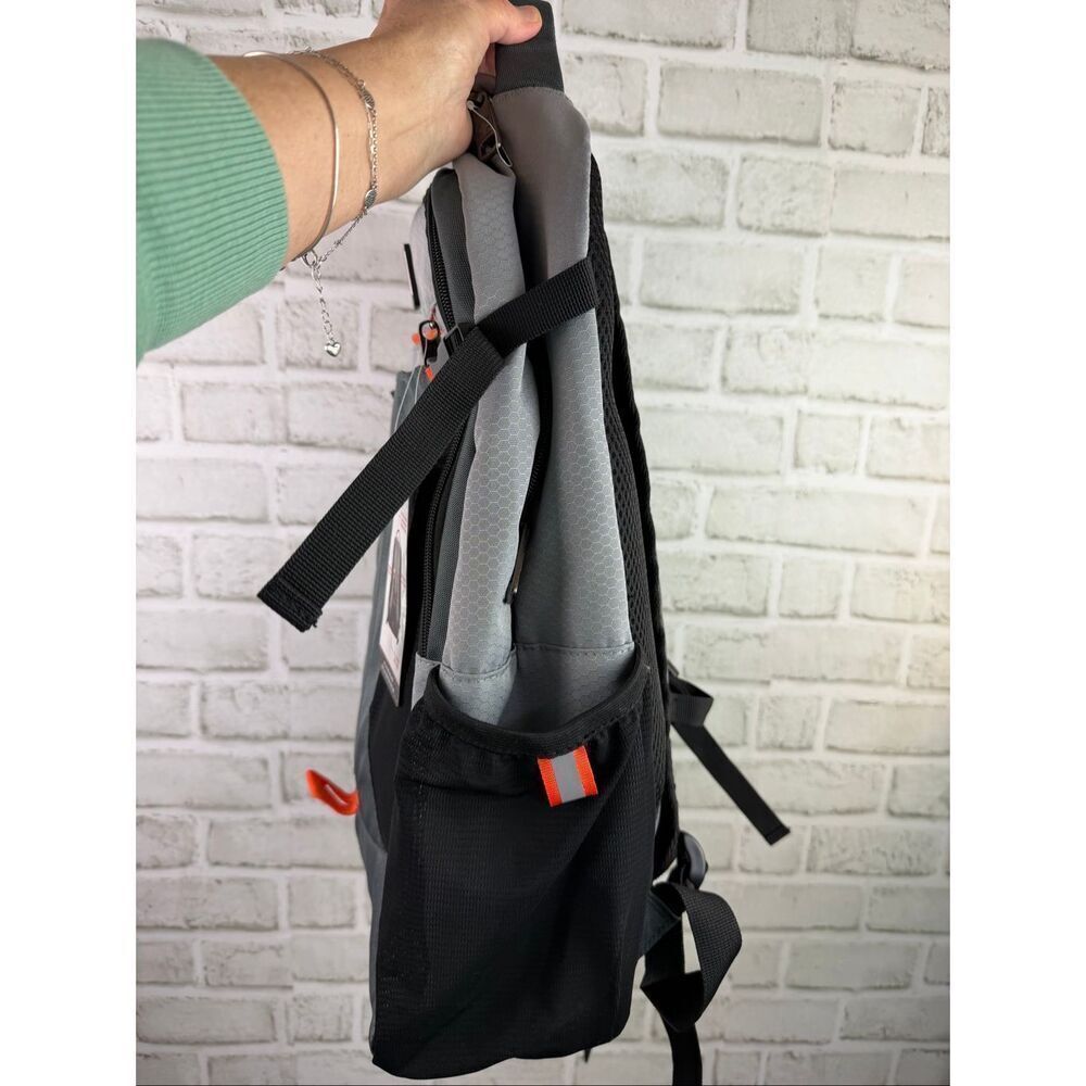 Swiss Tech Unisex Adult Banded Backpack Grey Orange New with Tags - Picture 3 of 12